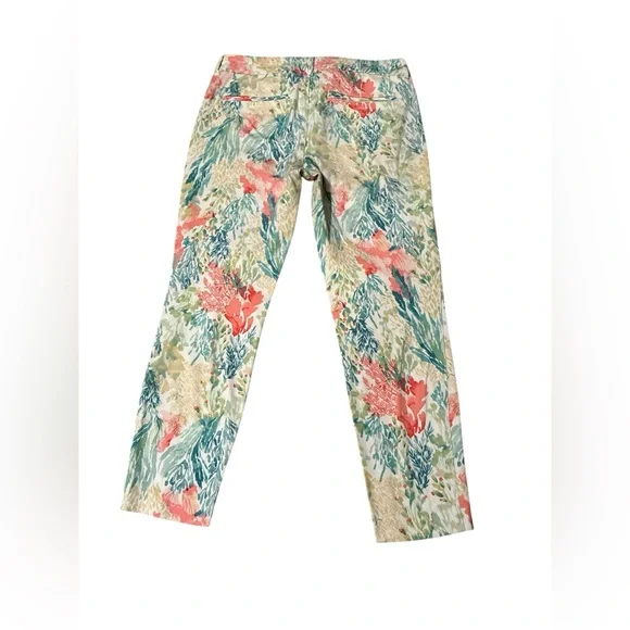 Old Navy Pixie Mid-Rise Floral Print Pants. Size 6 Regular. - Picture 2 of 11